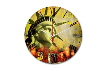 Dekorativ MDF Väggklocka 30 cm - Flerfärgad - Inredning - Väggdekor - Väggklocka & väggur