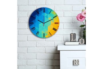 Dekorativ MDF Väggklocka 30 cm - Flerfärgad - Inredning - Väggdekor - Väggklocka & väggur