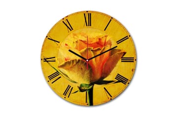 Dekorativ MDF Väggklocka 30 cm - Flerfärgad - Inredning - Väggdekor - Väggklocka & väggur