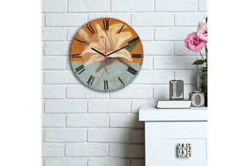 Dekorativ MDF Väggklocka 30 cm - Flerfärgad - Inredning - Väggdekor - Väggklocka & väggur