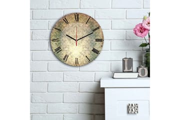 Dekorativ MDF Väggklocka 30 cm - Flerfärgad - Inredning - Väggdekor - Väggklocka & väggur