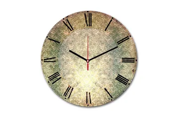 Dekorativ MDF Väggklocka 30 cm - Flerfärgad - Inredning - Väggdekor - Väggklocka & väggur