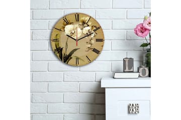 Dekorativ MDF Väggklocka 30 cm - Flerfärgad - Inredning - Väggdekor - Väggklocka & väggur