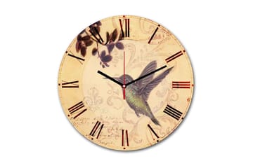 Dekorativ MDF Väggklocka 30 cm - Flerfärgad - Inredning - Väggdekor - Väggklocka & väggur