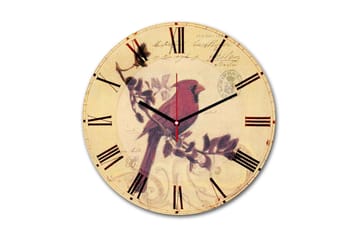 Dekorativ MDF Väggklocka 30 cm - Flerfärgad - Inredning - Väggdekor - Väggklocka & väggur