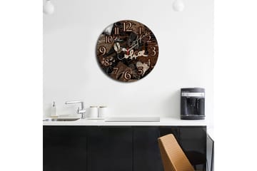 Dekorativ MDF Väggklocka 40 cm - Flerfärgad - Inredning - Väggdekor - Väggklocka & väggur