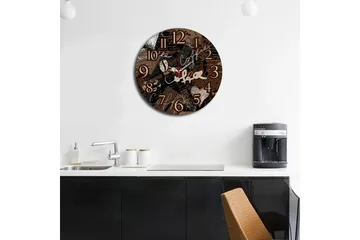 Dekorativ MDF Väggklocka 40 cm - Flerfärgad - Inredning - Väggdekor - Väggklocka & väggur