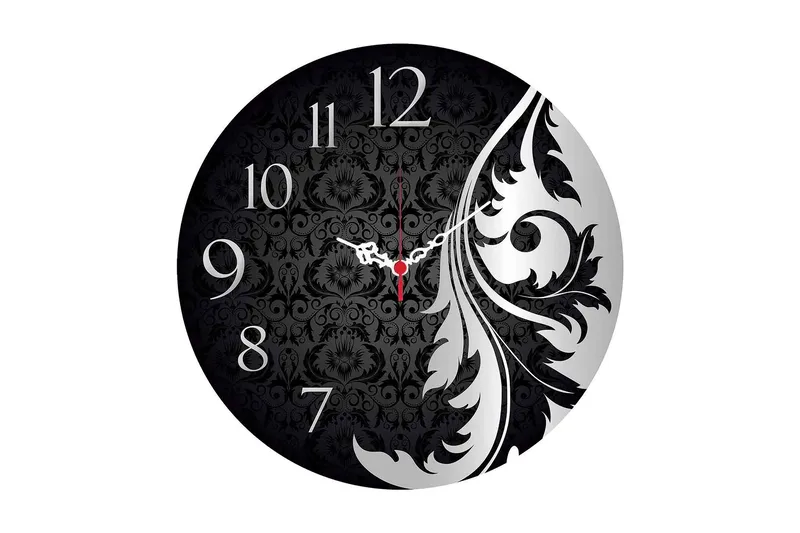 Dekorativ MDF Väggklocka 40 cm, Flerfärgad