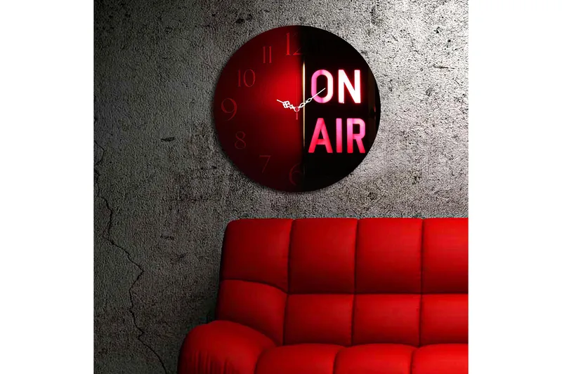 Dekorativ MDF Väggklocka 40 cm - Flerfärgad - Inredning - Väggdekor - Väggklocka & väggur