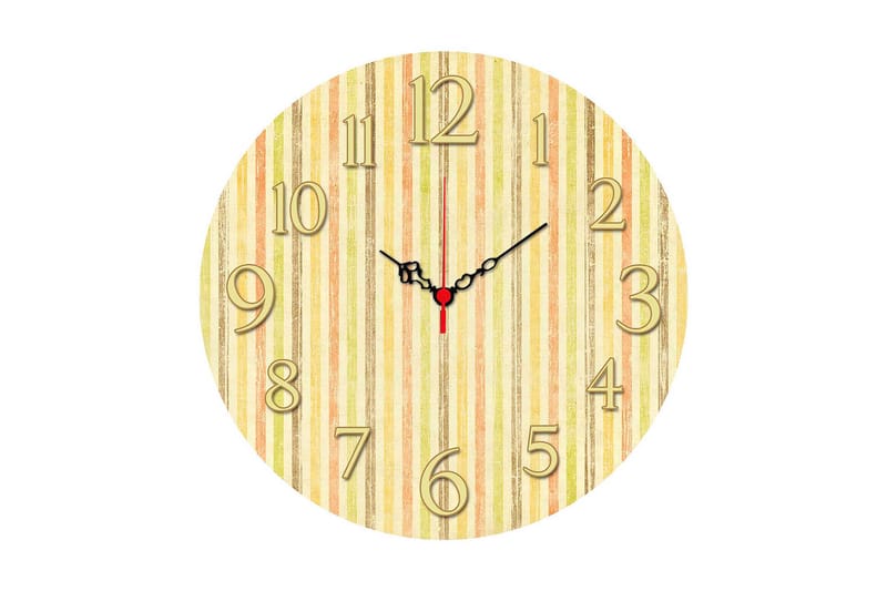Dekorativ MDF Väggklocka 40 cm, Flerfärgad