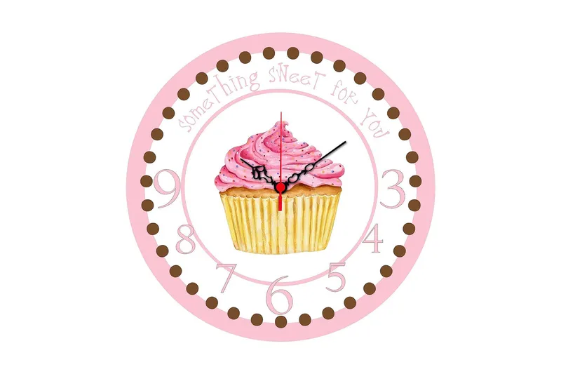 Dekorativ MDF Väggklocka 40 cm, Flerfärgad