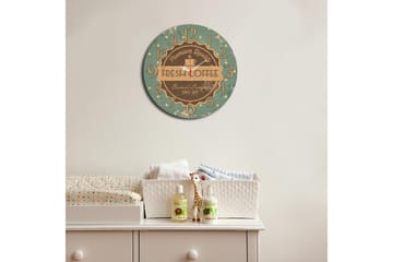 Dekorativ MDF Väggklocka 40 cm - Flerfärgad - Inredning - Väggdekor - Väggklocka & väggur