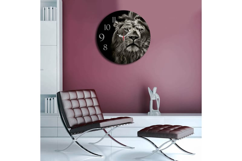 Dekorativ MDF Väggklocka 40 cm - Flerfärgad - Inredning - Väggdekor - Väggklocka & väggur