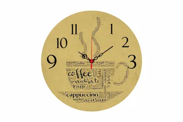 Dekorativ MDF Väggklocka 40 cm - Flerfärgad - Inredning - Väggdekor - Väggklocka & väggur