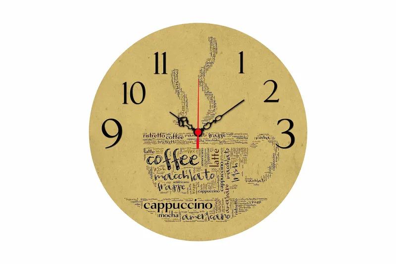 Dekorativ MDF Väggklocka 40 cm, Flerfärgad