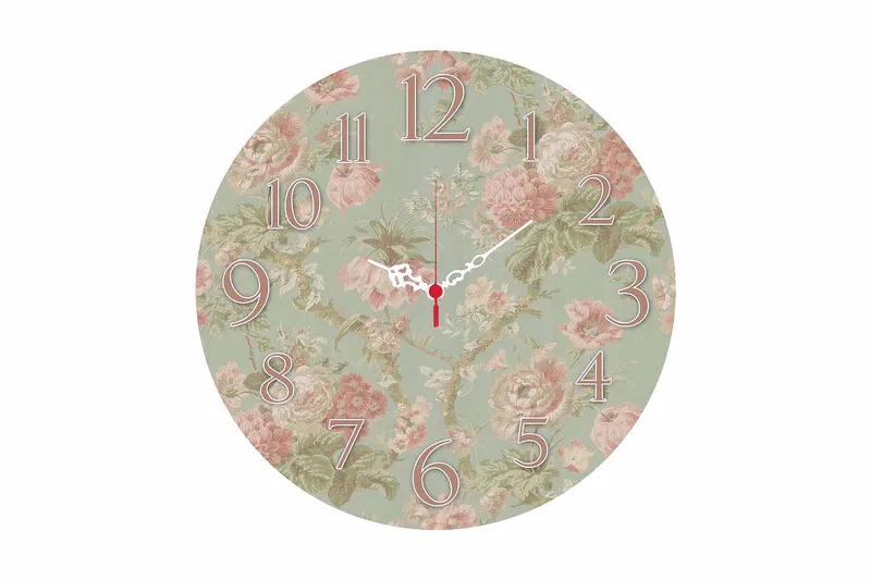 Dekorativ MDF Väggklocka 40 cm, Flerfärgad