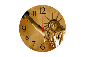 Dekorativ MDF Väggklocka 40 cm - Flerfärgad - Inredning - Väggdekor - Väggklocka & väggur