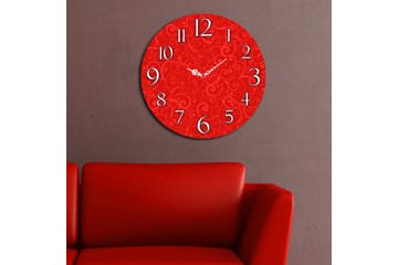 Dekorativ MDF Väggklocka 40 cm - Flerfärgad - Inredning - Väggdekor - Väggklocka & väggur