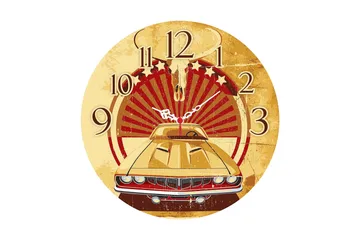 Dekorativ MDF Väggklocka 40 cm - Flerfärgad - Inredning - Väggdekor - Väggklocka & väggur