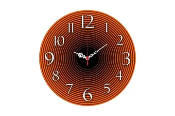 Dekorativ MDF Väggklocka 40 cm - Flerfärgad - Inredning - Väggdekor - Väggklocka & väggur