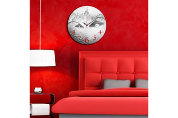 Dekorativ MDF Väggklocka 40 cm - Flerfärgad - Inredning - Väggdekor - Väggklocka & väggur
