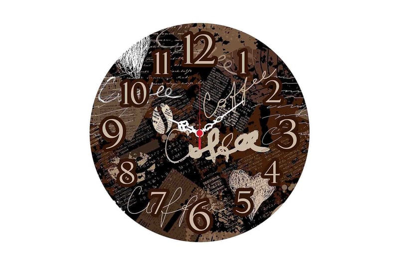 Dekorativ MDF Väggklocka 40 cm, Flerfärgad