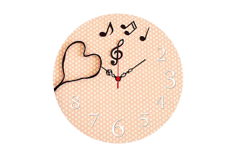 Dekorativ MDF Väggklocka 40 cm, Flerfärgad