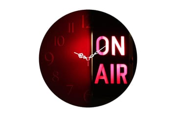 Dekorativ MDF Väggklocka 40 cm - Flerfärgad - Inredning - Väggdekor - Väggklocka & väggur