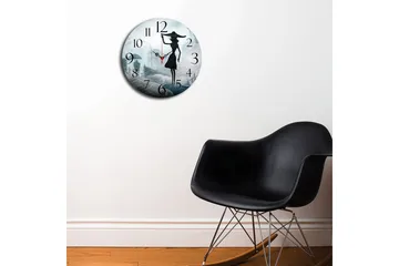 Dekorativ MDF Väggklocka 40 cm - Flerfärgad - Inredning - Väggdekor - Väggklocka & väggur