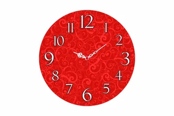 Dekorativ MDF Väggklocka 40 cm - Flerfärgad - Inredning - Väggdekor - Väggklocka & väggur