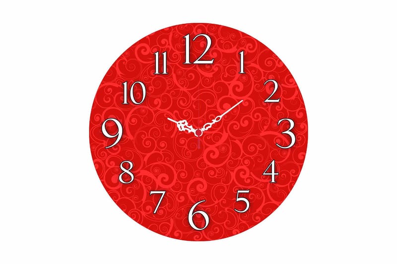 Dekorativ MDF Väggklocka 40 cm - Flerfärgad - Inredning - Väggdekor - Väggklocka & väggur