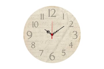 Dekorativ MDF Väggklocka 40 cm - Flerfärgad - Inredning - Väggdekor - Väggklocka & väggur