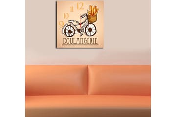 Dekorativ MDF Väggklocka 40x40 cm - Flerfärgad - Inredning - Väggdekor - Väggklocka & väggur