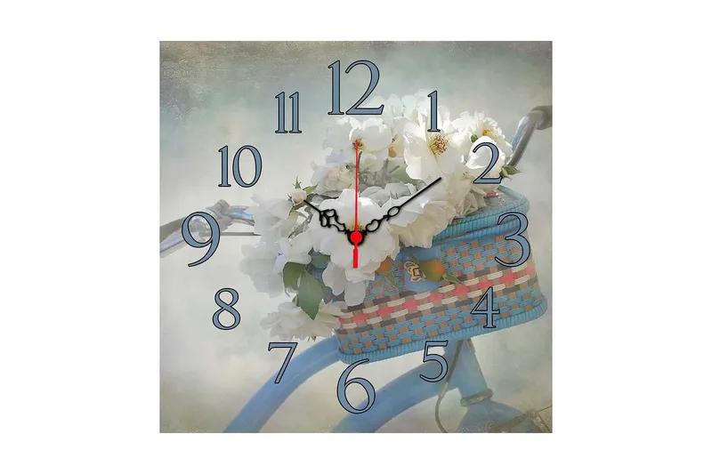 Dekorativ MDF Väggklocka 40x40 cm, Flerfärgad