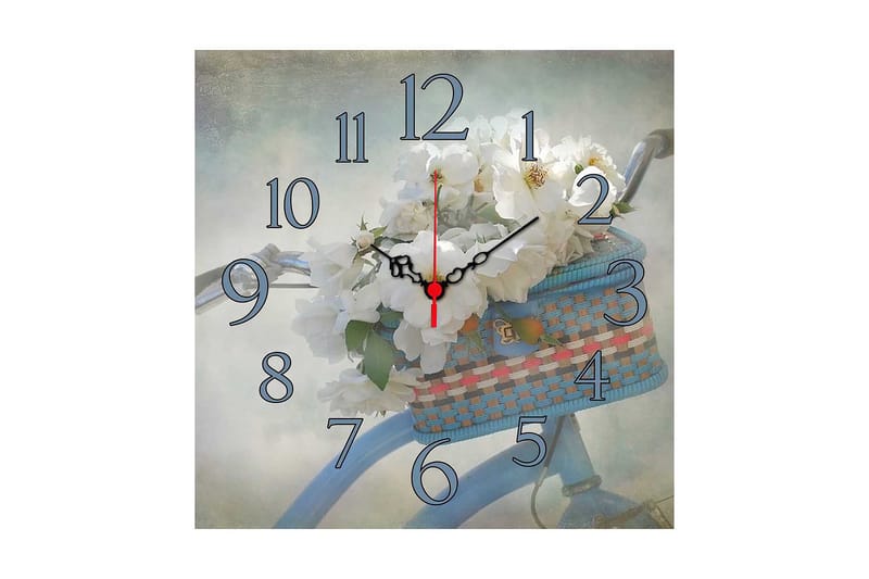 Dekorativ MDF Väggklocka 40x40 cm, Flerfärgad