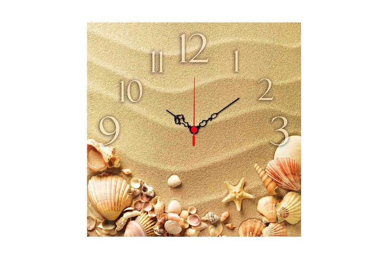 Dekorativ MDF Väggklocka 40x40 cm, Flerfärgad