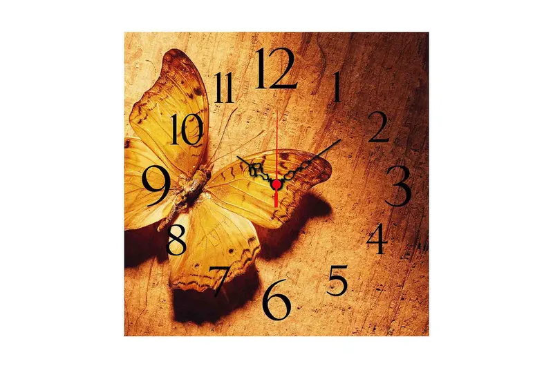 Dekorativ MDF Väggklocka 40x40 cm, Flerfärgad