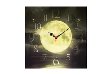 Dekorativ MDF Väggklocka 40x40 cm - Flerfärgad - Inredning - Väggdekor - Väggklocka & väggur