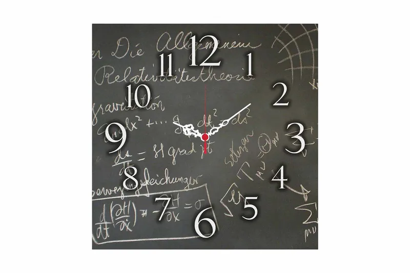 Dekorativ MDF Väggklocka 40x40 cm, Flerfärgad