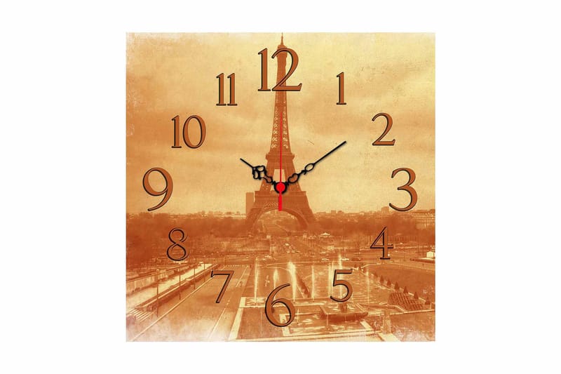 Dekorativ MDF Väggklocka 40x40 cm, Flerfärgad