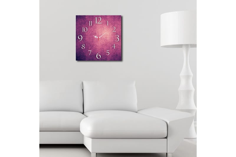 Dekorativ MDF Väggklocka 40x40 cm - Flerfärgad - Inredning - Väggdekor - Väggklocka & väggur