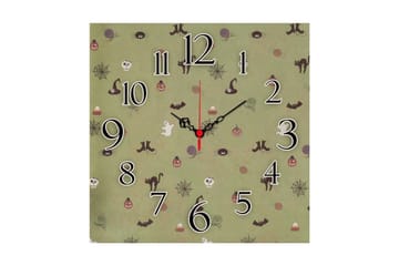 Dekorativ MDF Väggklocka 40x40 cm - Flerfärgad - Inredning - Väggdekor - Väggklocka & väggur
