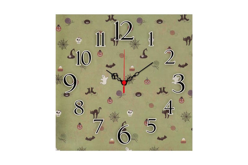 Dekorativ MDF Väggklocka 40x40 cm, Flerfärgad