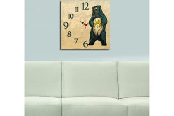 Dekorativ MDF Väggklocka 40x40 cm - Flerfärgad - Inredning - Väggdekor - Väggklocka & väggur