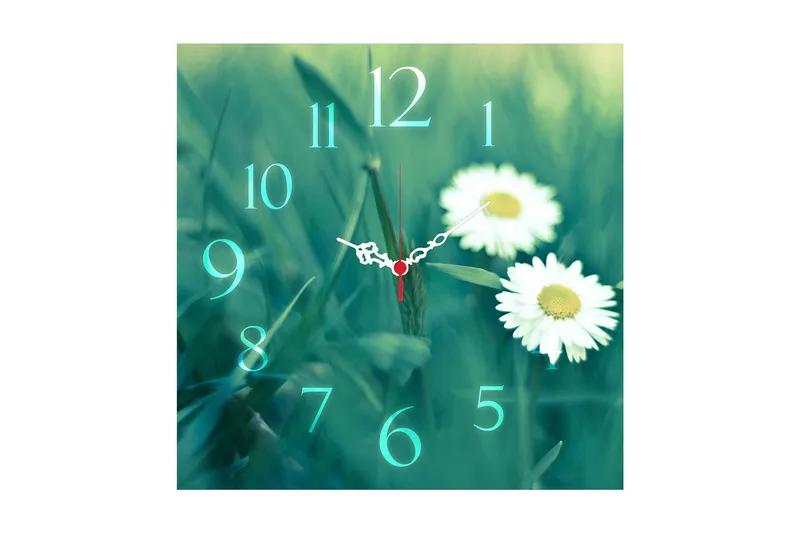 Dekorativ MDF Väggklocka 40x40 cm, Flerfärgad
