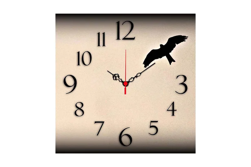 Dekorativ MDF Väggklocka 40x40 cm, Flerfärgad