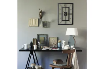 Dekorativ Metallväggklocka - Svart - Inredning - Väggdekor - Väggklocka & väggur