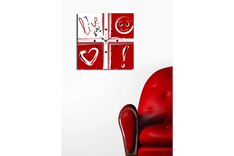 Dekorativ Väggklocka 45x45 cm - Flerfärgad - Inredning - Väggdekor - Väggklocka & väggur