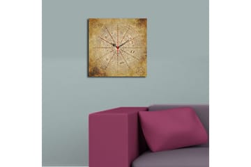 Dekorklocka Tezeren 40x40 cm - Flerfärgad - Inredning - Väggdekor - Väggklocka & väggur
