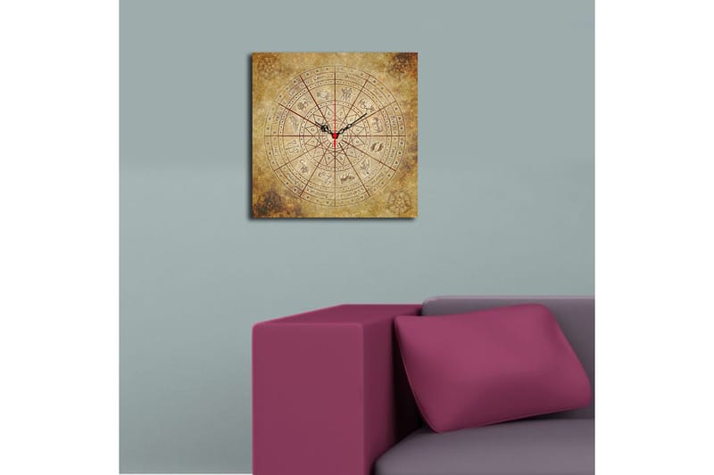 Diyadin Dekorklocka 40x40 cm - Flerfärgad - Inredning - Väggdekor - Väggklocka & väggur